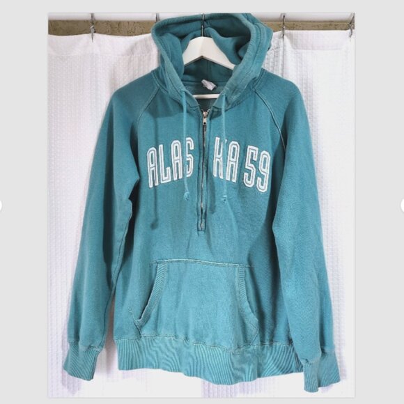 Alaska 59 Hoodie 1/4 Zip Unisex XL Pullover Kangaroo Pocket Camp David - Picture 1 of 12